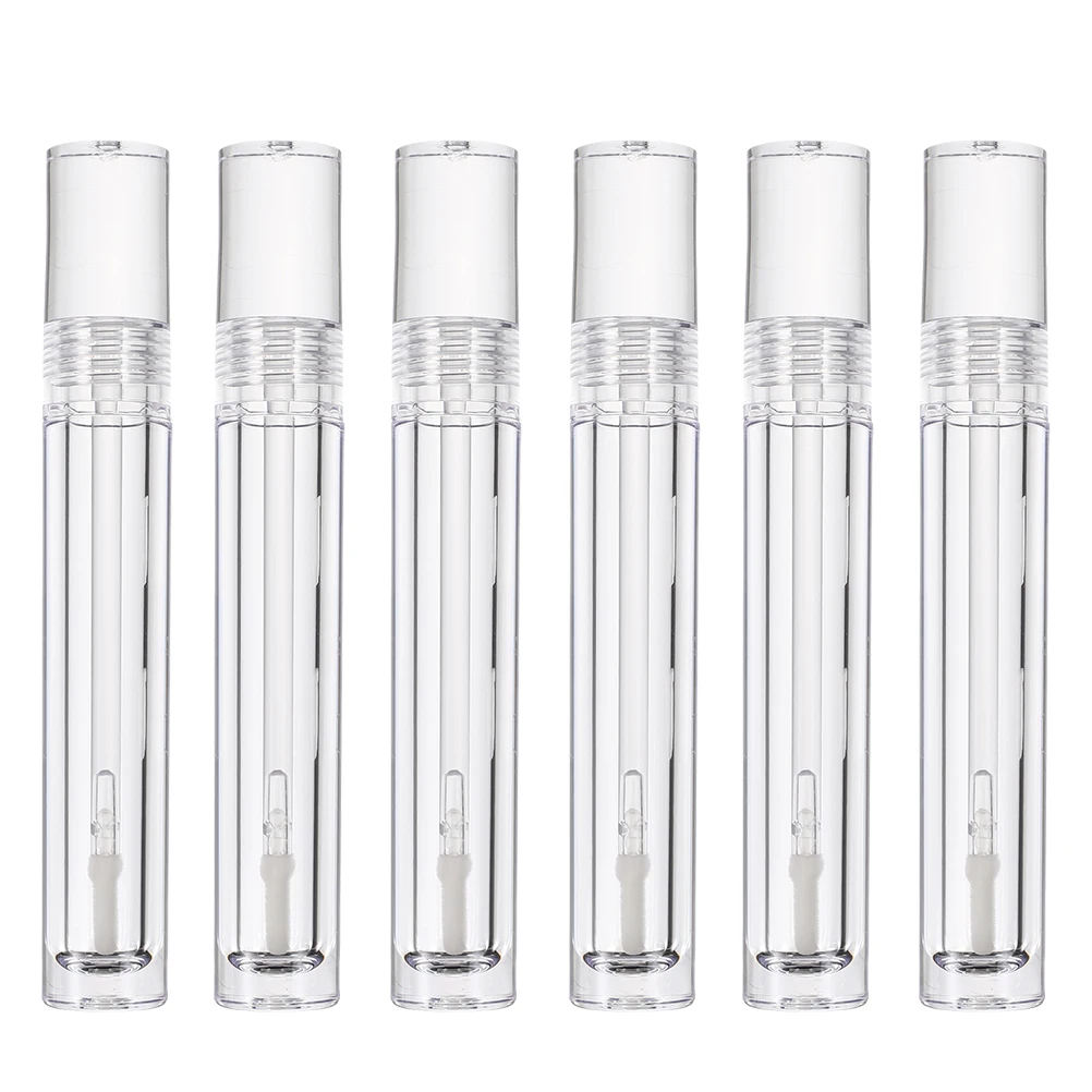 

6pcs Clear Empty Gloss Tube Container Lightweight Lip Balm Tube Compact Suitable for Lip Gloss Container Travel