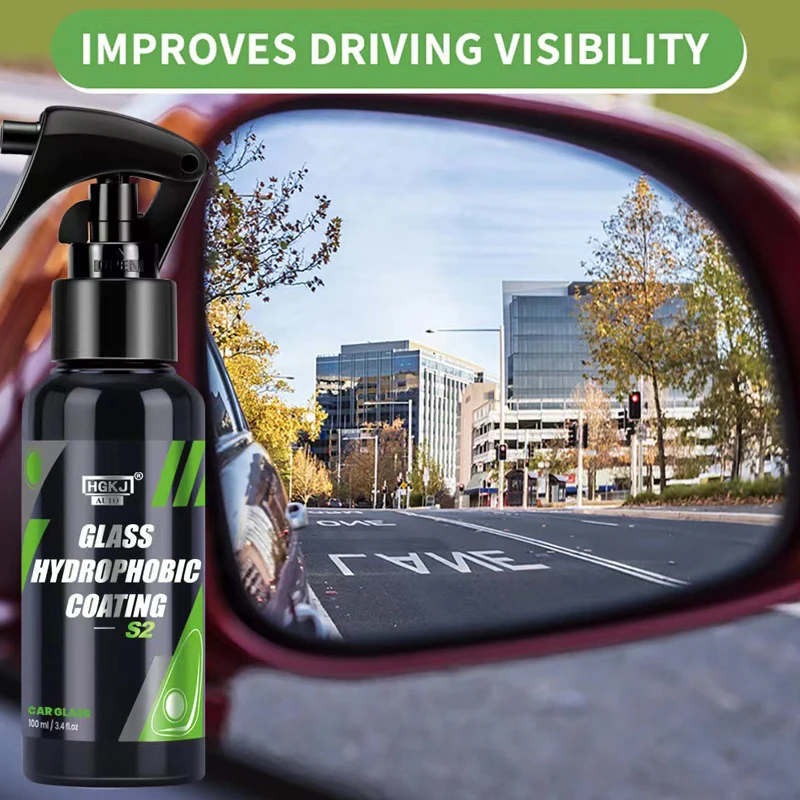 Anti Rain Coating Glass Waterproofing Spray Nano Hydrophobic Coating Protection Safe Driving Clear Vision Car Cleaning HGKJ S2