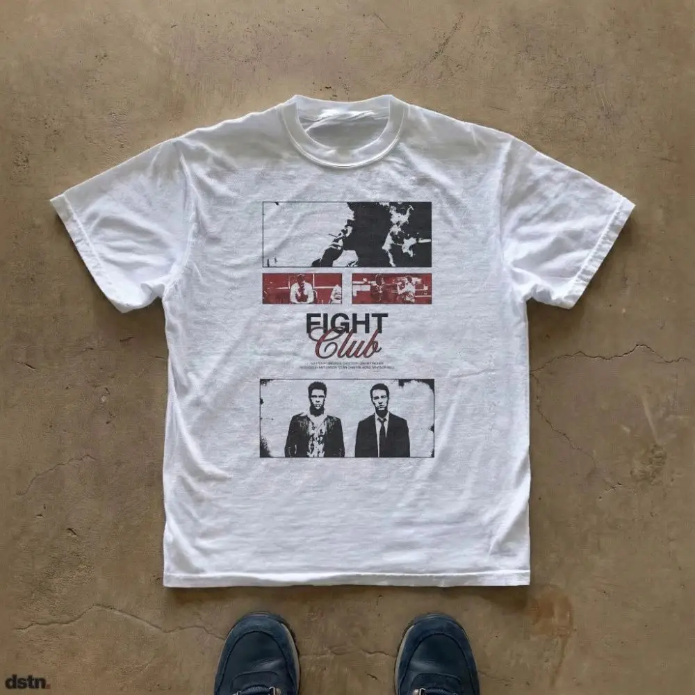 Film Quote Graphic Tee Fight Club Movie T-shirt David Fincher Tee Graphic Tee Print Casual Short Sleeve All-Season Unisex