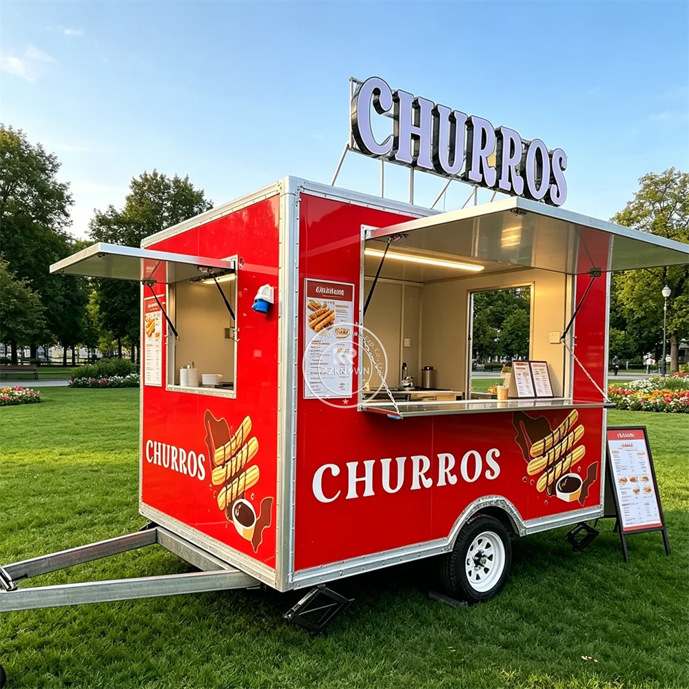 

Concession Trailer Mobile Hot Dog Truck Custom Street Food Trailer Mobile Food Truck With Professional Kitchen Setup