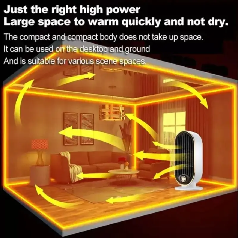 2in 1 портативный энергосберегающий PTC керамический Бытовой Воздушный обогреватель с теплым электрическим вентилятором для офисной комнаты и домашнего стола