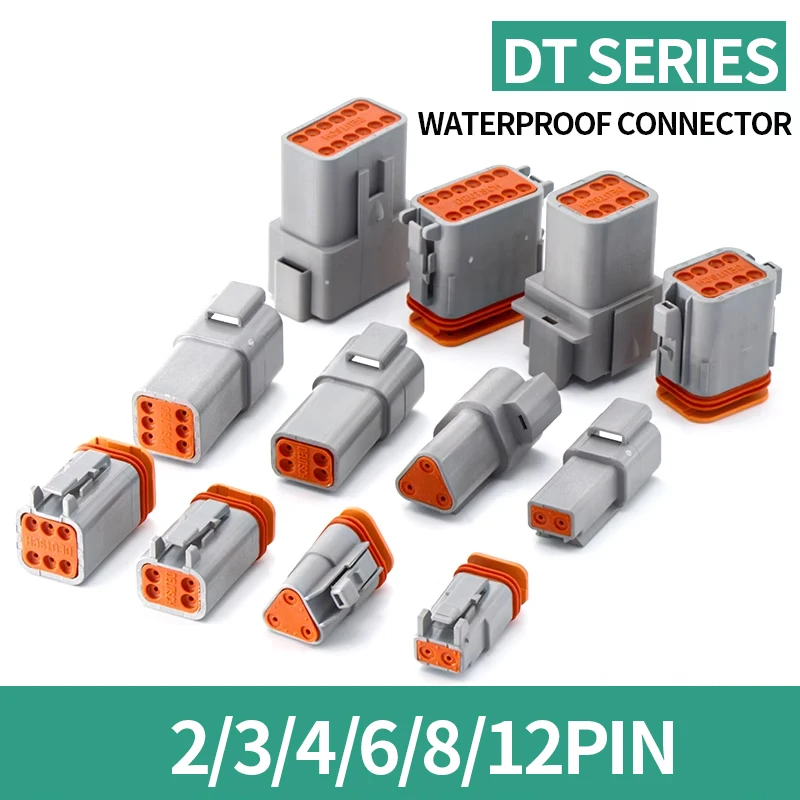 Deutsch  connector waterproof DTM connector male and female head wiring terminal wiring harness plug socket DTM04-2P