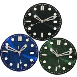 31MM Watch Dial With Green Luminous Watch Face for NH35 Movement Accessories