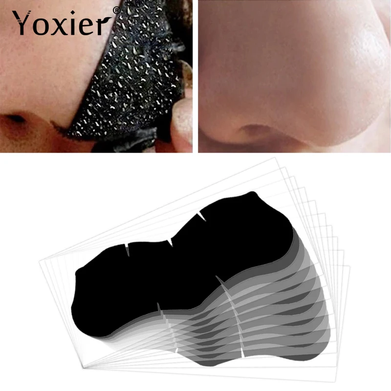 Unisex Blackhead Removing Peeling Nose Patch Deep Cleaning Shrinking Pores Nose Removing Black Sticker Skin Care Patch 10pcs