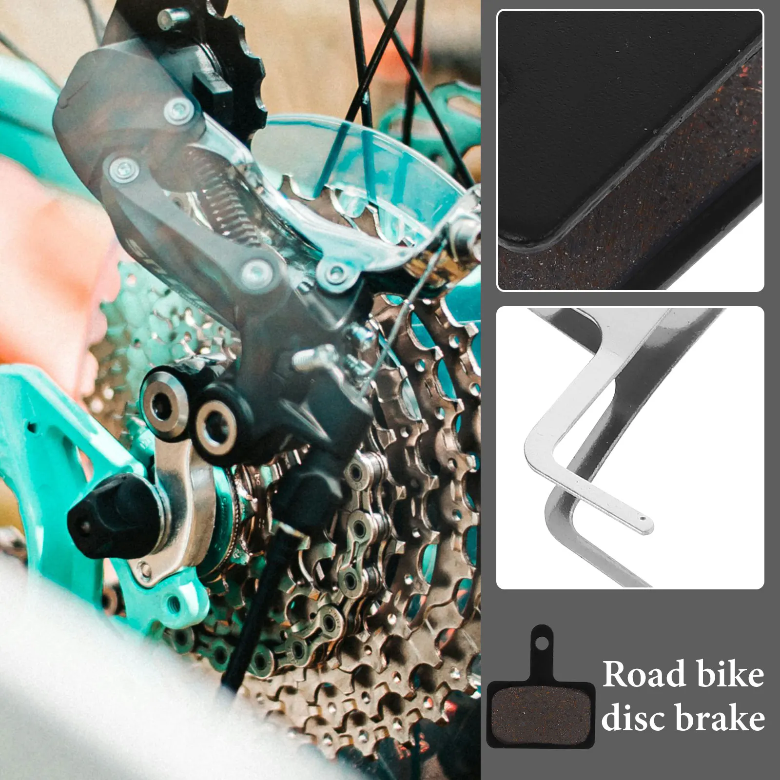 

6 set 6 Sets Scooter Brake Pads Brake Pads Disc Copper Fiber Disk Kit Adjustment Plate for Mountain Bicycle Cycling Supplies