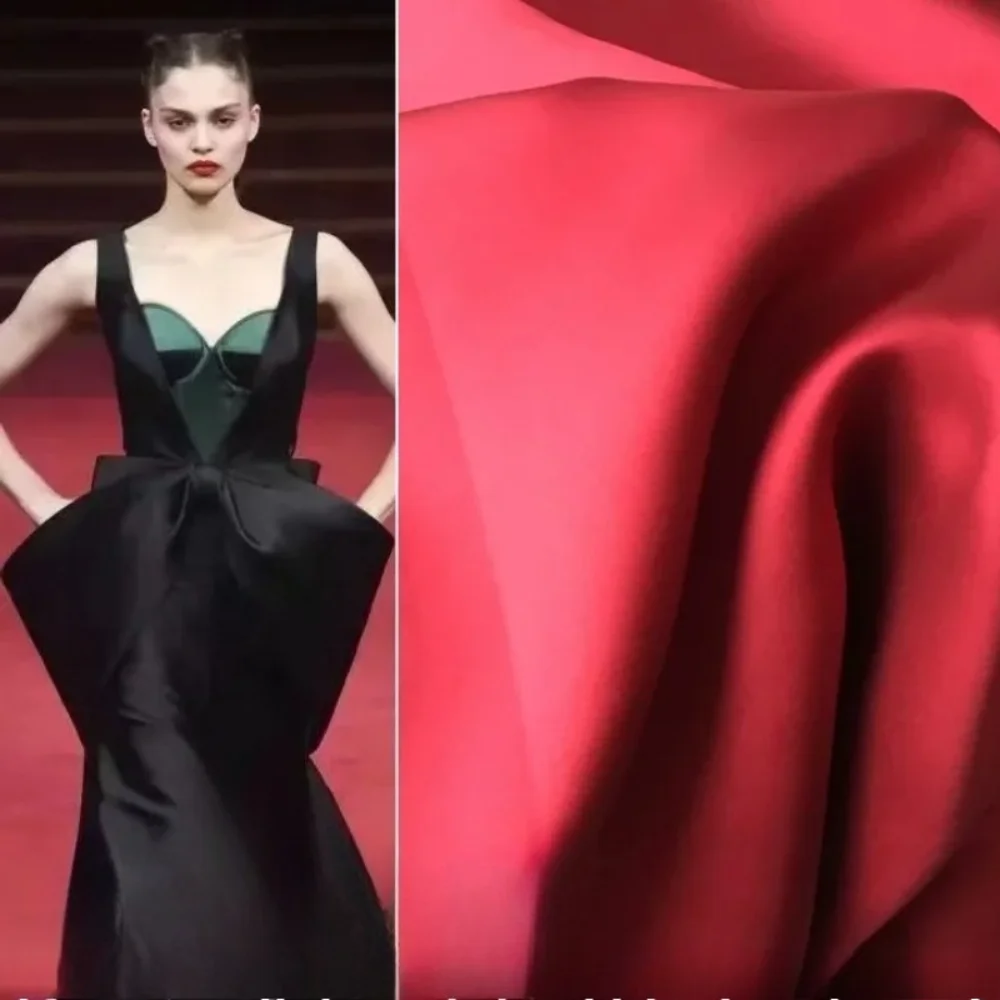

Twill Satin Hard Fabric Dress Graduation Clothing Design Workwear Fabrics Wholesale Cloth for Diy Sewing Material Per Meter