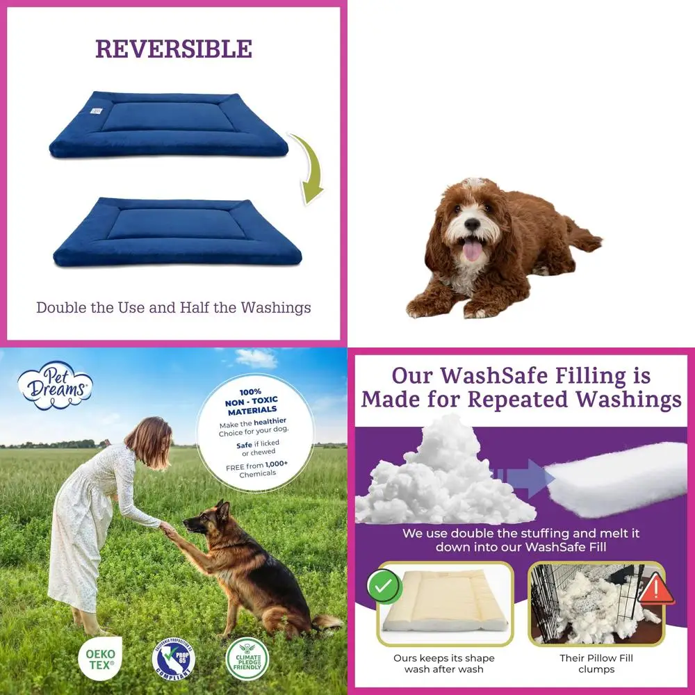 

Моющийся коврик для собачьей будки, большая лежанка для питомцев, нетоксичный, идеально подходит для кошек и собак, 48 дюймов, серый