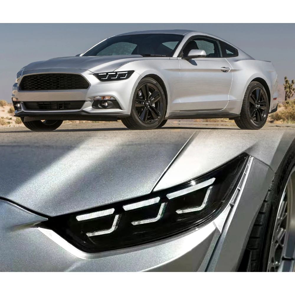 

Заводская модифицированная фара TT-ABC для Ford Mustang 2015 2016 2017, полностью светодиодная передняя лампа с высококачественной автомобильной сборкой