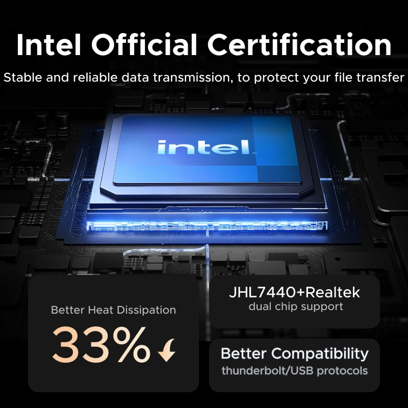 UGREEN Intel Chipset 40Gbps NVMe SSD Case SSD Enclosure M.2 to USB4.0 Adapter for M.2 NVME PCIE Aluminum Case