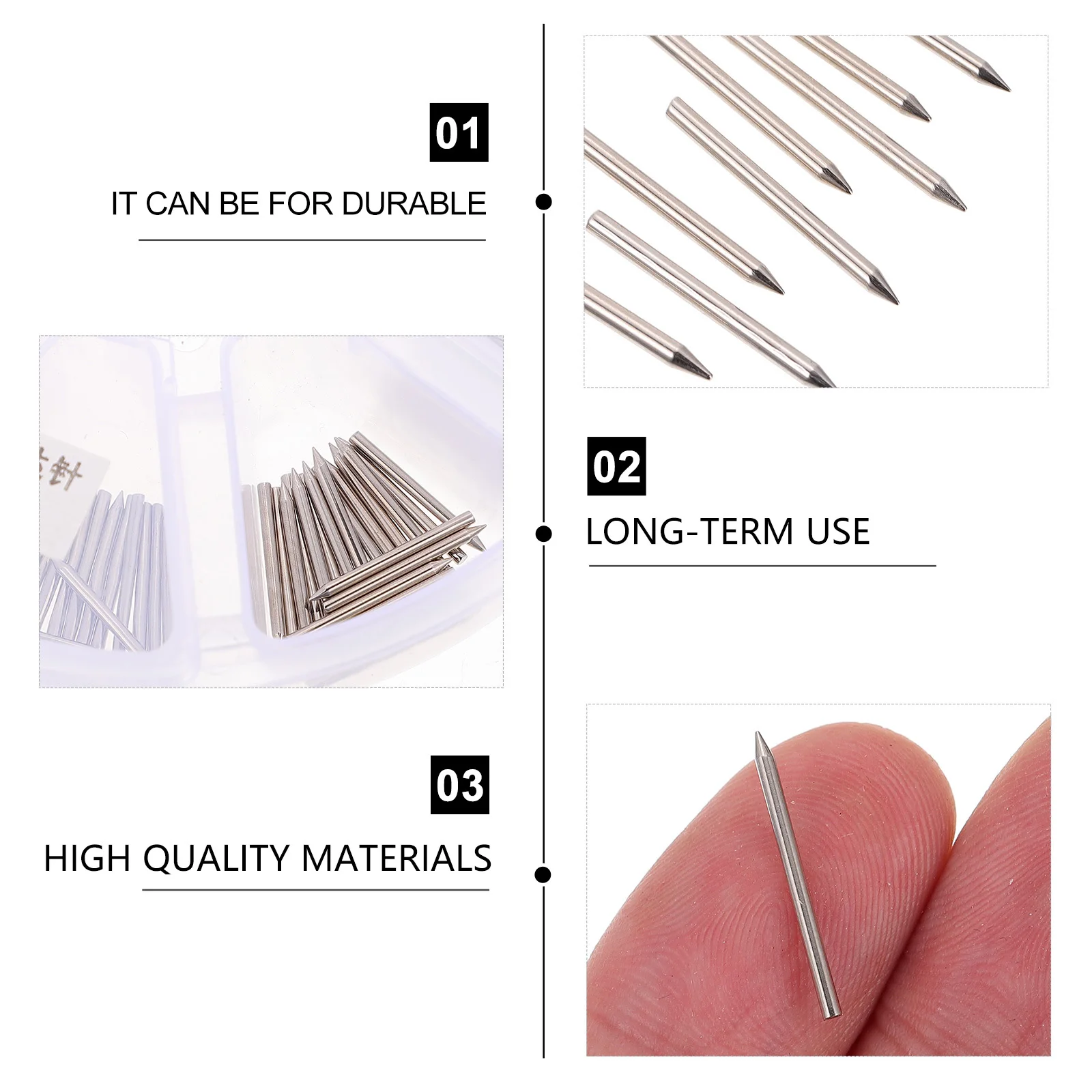 

160Pcs Essential Piano Shenda Needles High Quality Metal Smooth Finish Perfect Gift Silver Practical Shenda Needles