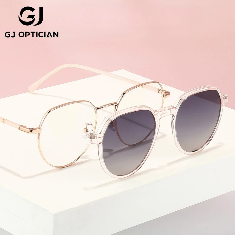 

GJ OPTICIAN очки с магнитной поляризацией, модные очки с защитой от синего света, двойного назначения, очки для чтения, оптические очки по рецепту