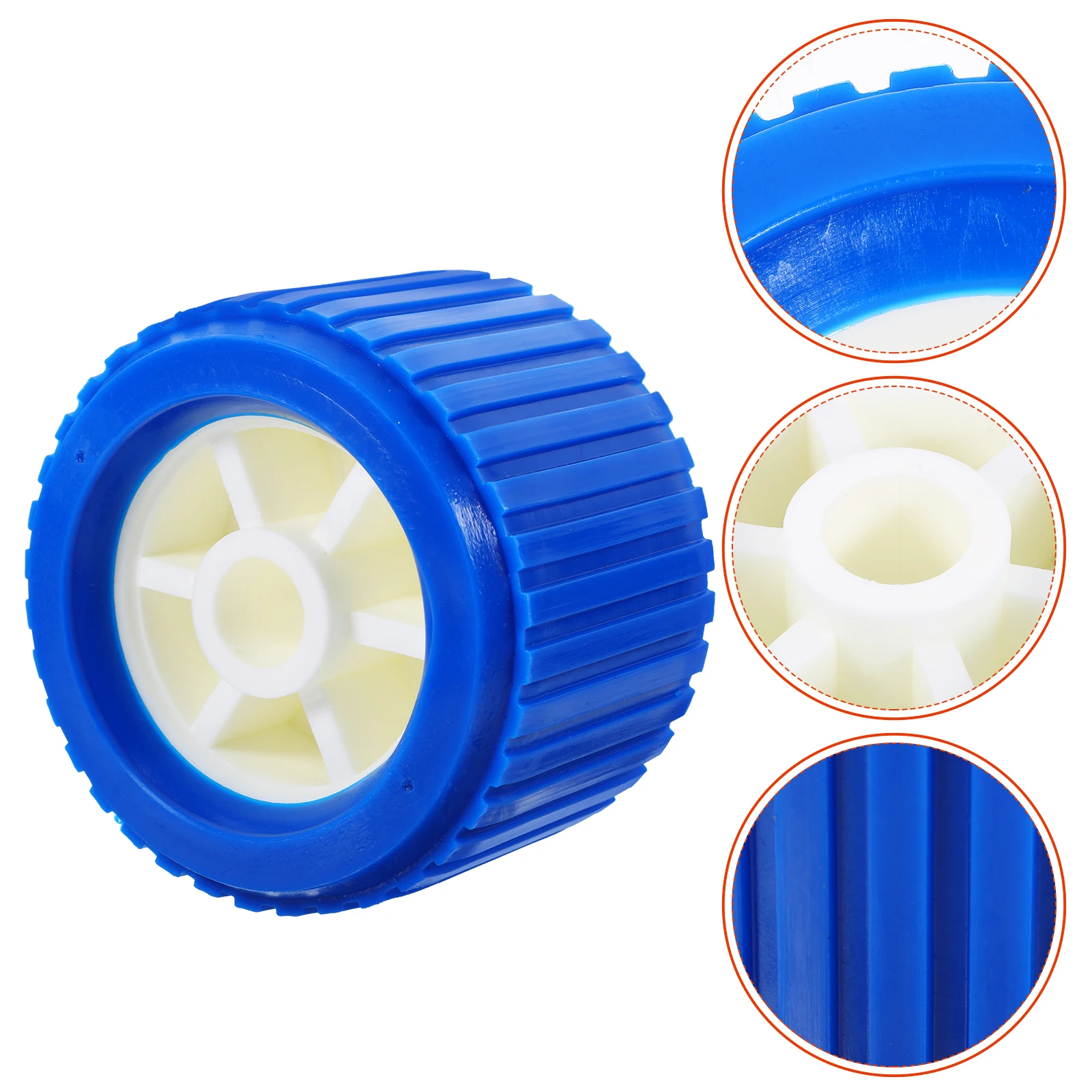 

Yacht Trailer Rollers Blue Plastic Rubber Guide Wheel Boat Trailer Accessories Sturdy Lightweight Portable Easy