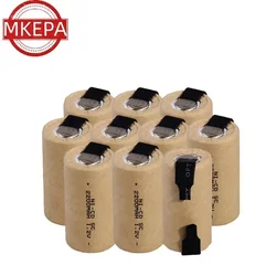 Wkrętarko-wiertarka elektryczna baterie SC 1.2V 2200mAh Sub C Ni-Cd akumulator Battey z zakładką zasilające komórki NiCd SUBC