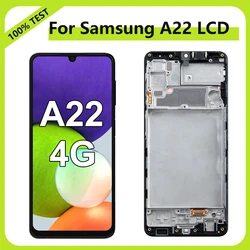 A22 4G A225 Super AMOLED Display Screen For Samsung Galaxy A225F/DS A225M/DS LCD Display Touch Scren Digitizer Replacement