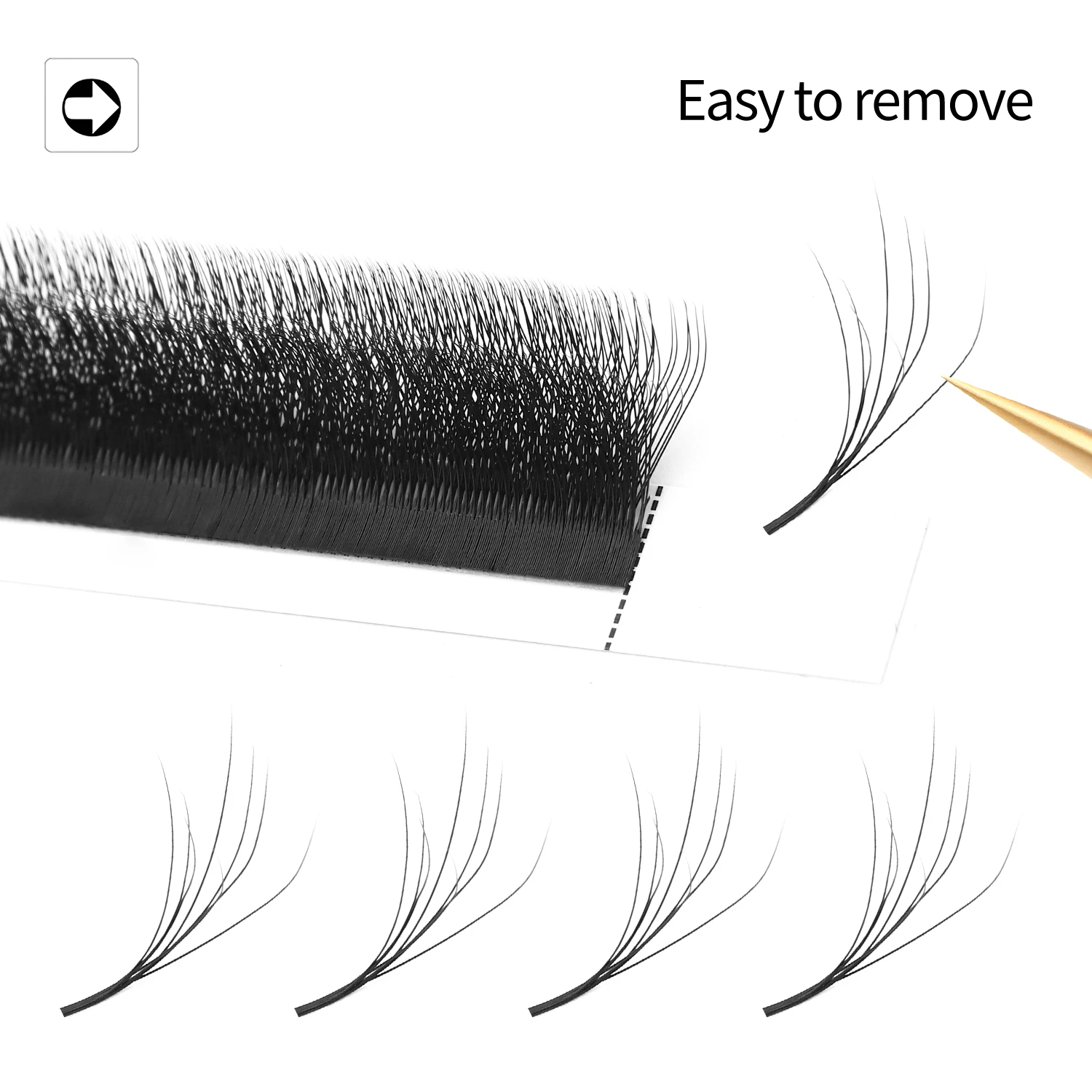 XIUSUZAKI طبقات مزدوجة 4D W على شكل رموش ملحقات C + D حليقة 4DW ملحقات الرموش الصناعية رموش حجم مسبقة الصنع #2