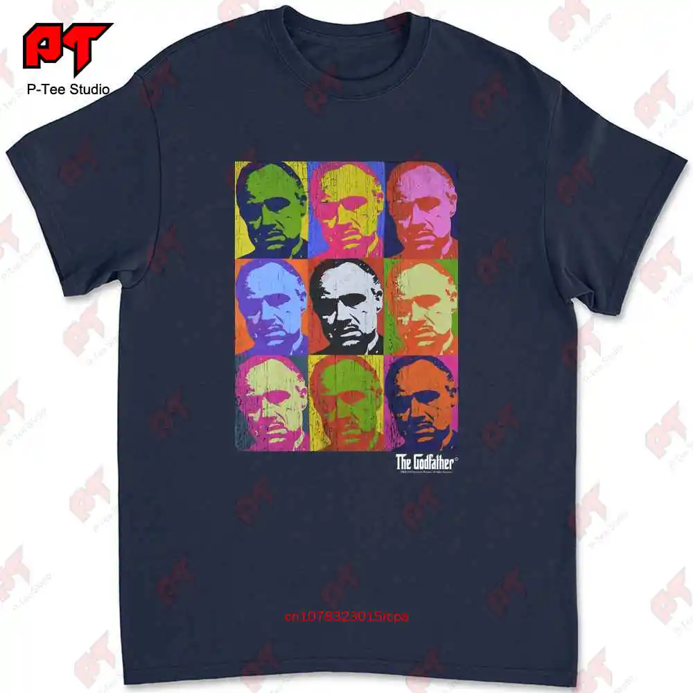 Godfather Warhol Don Corleone Marlon Brando Pop Art Mafia T-shirt 85AJ