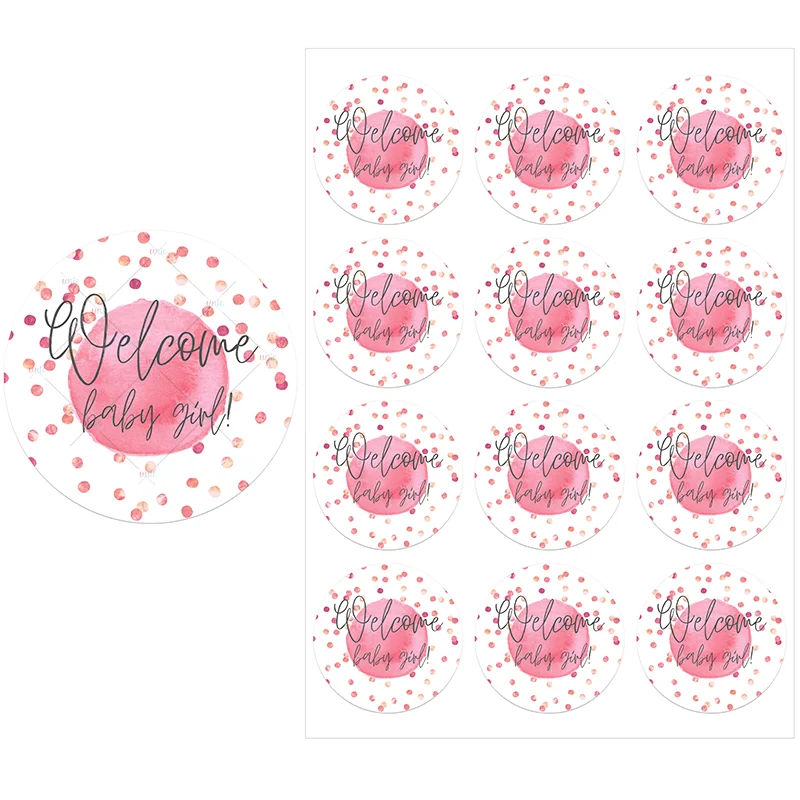 Hello Baby Welcome Baby Girl It Is A Girl Stickers Gender Reveal Baby Shower Party Decor Labels Welcome Newborn
