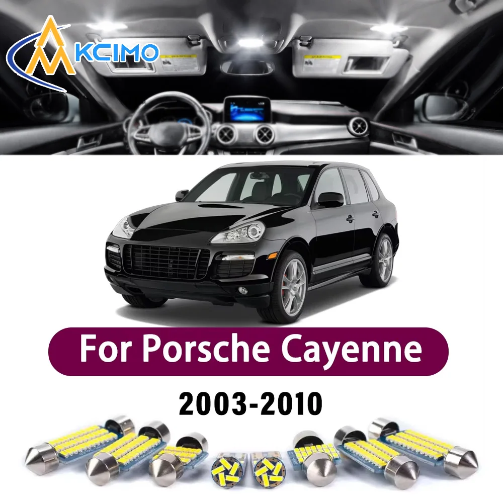 

Error Free LED Interior Light Kit for Porsche Cayenne 955 957 2003-2010 Premium Bright Dome Trunk Mirror Reading Lamps Canbus