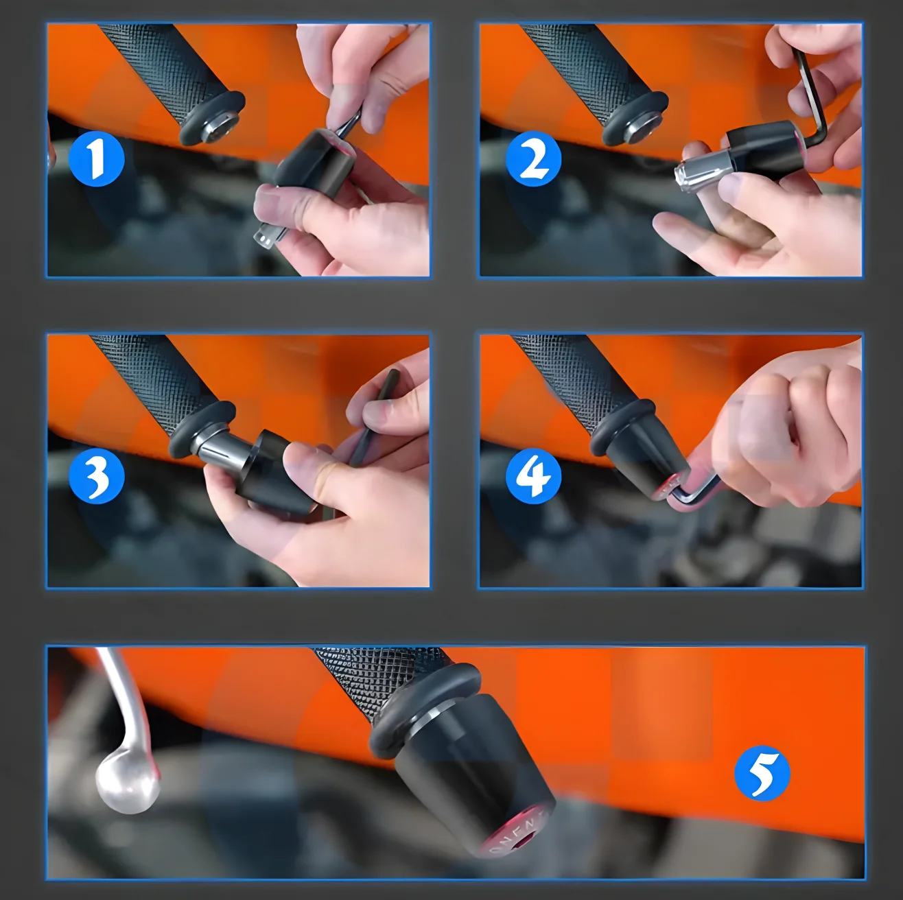 ل SYM كروزيم 125 180 300 GTS 250i 300i Maxsym 400 600 jet 14 125 TG دراجة نارية المقود القبضات بار ينتهي غطاء 22 مللي متر مقبض #6