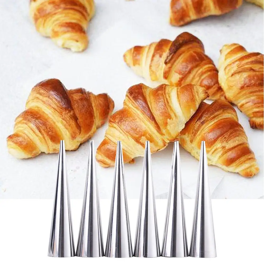 metal croissant pastry roll cream horn cream puff bread baking tool brioche mold waffle cone mold cannoli tubes