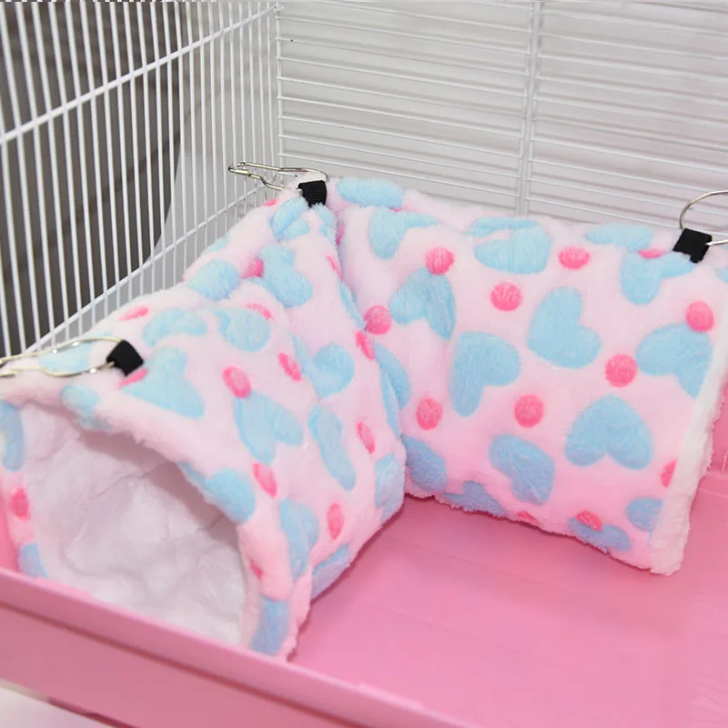 Hot Plush Hamster Play Tunnel Winter Warm Hamster Nest Can Be Hung Fixed A Variety Of Scene Small Pet Accessories