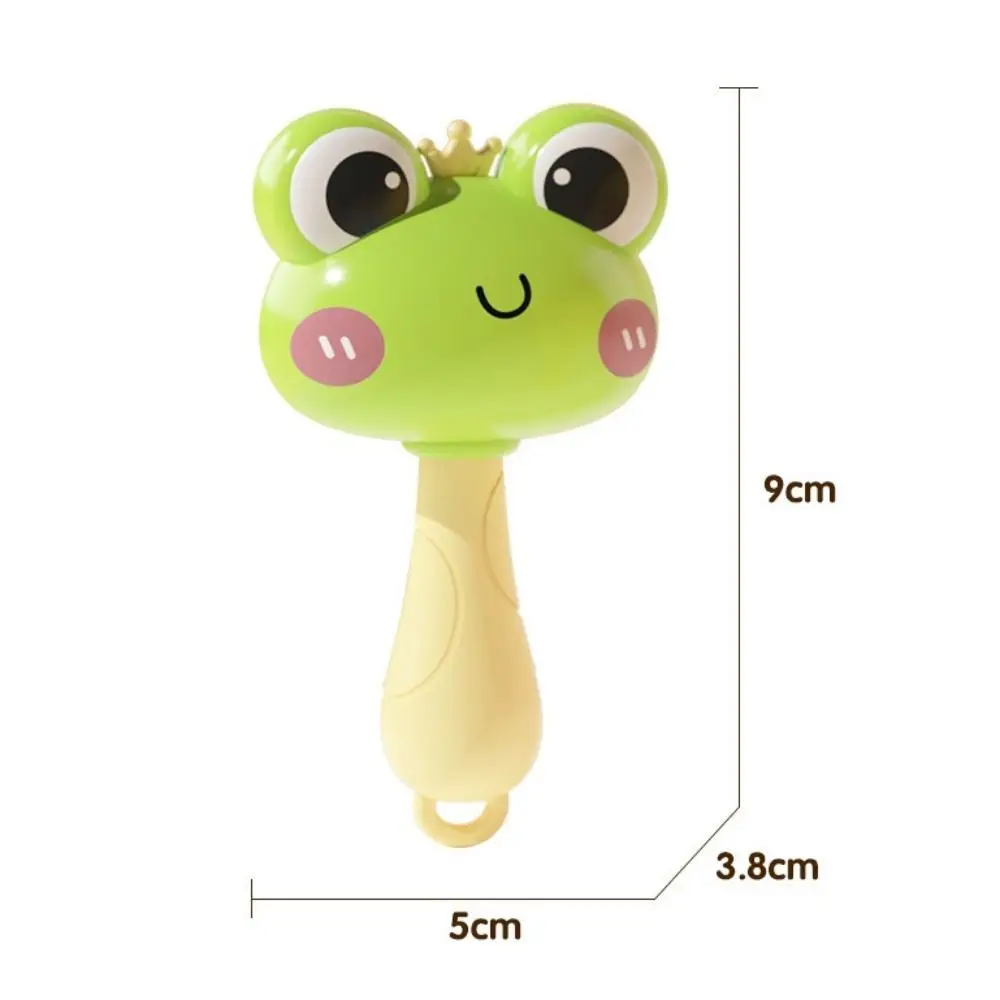 New Plastic Baby Rattle Toys Cartoon with Crisp Sound Handbell Toys Bright Appearance Kid Maracas Sensory Grasp Toy