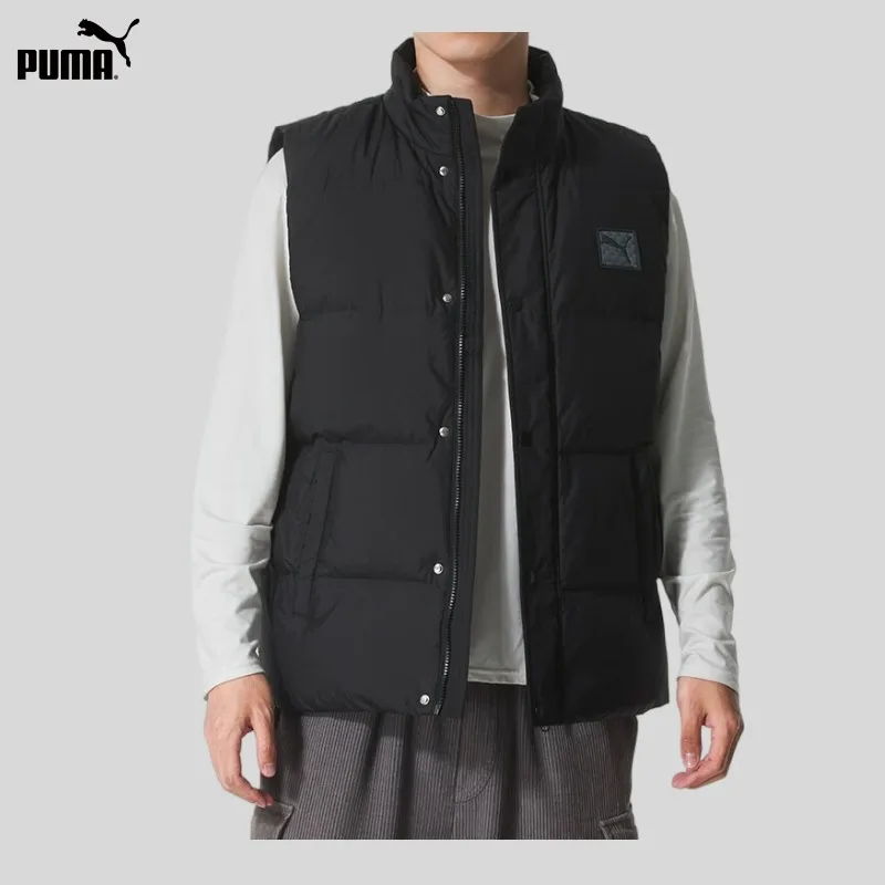 PUMA Cold and Warm Windproof Down Vest Winter New Black Men's Vest 635755-01