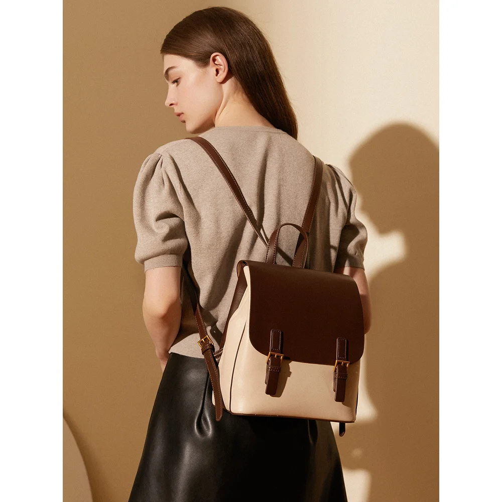 

New backpack for female college students, simple backpack, large capacity travel backpack for women