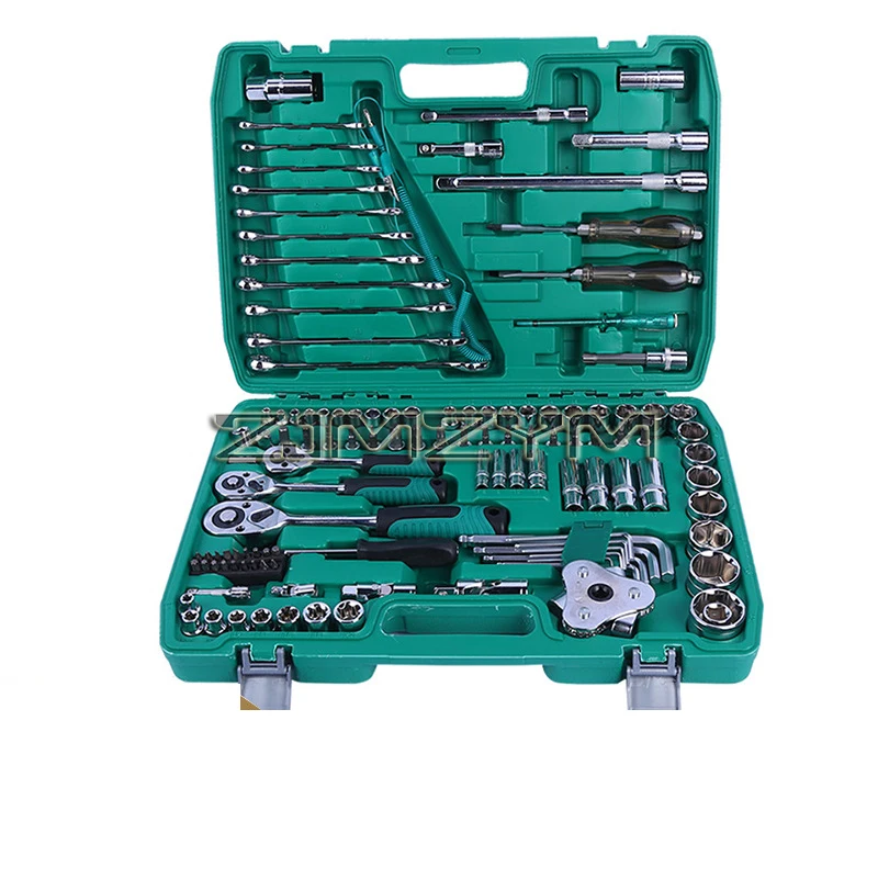 121Pcs/Set Auto Repair Tool Set Ratchet Wrench Auto Repair Universal Tool on-board Repair Kit Complete Set