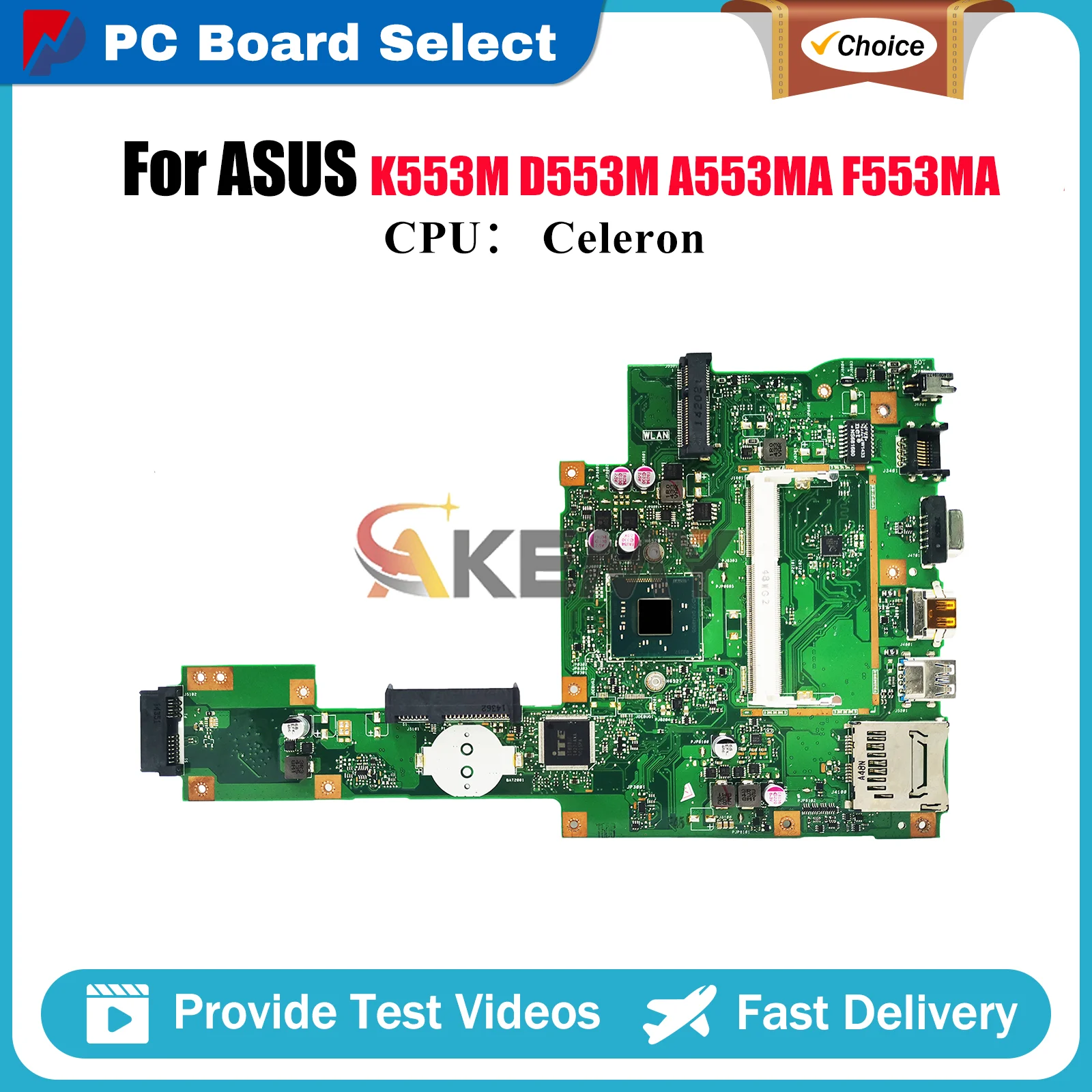 

X553MA Материнская плата для ноутбука ASUS VivoBook X553MA X553M F553MA K553M D553M A553MA Материнская плата с процессором Celeron 100% тесты OK stk