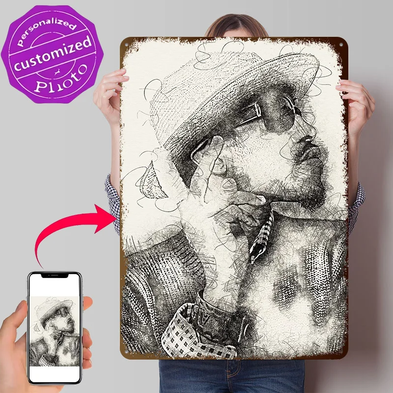ANDRE 3000 Poster Retro 3D Printed Metal Signs Customized Wall Hanging Gift for Decoration Bedroom Decor Room Ornaments Man Cave