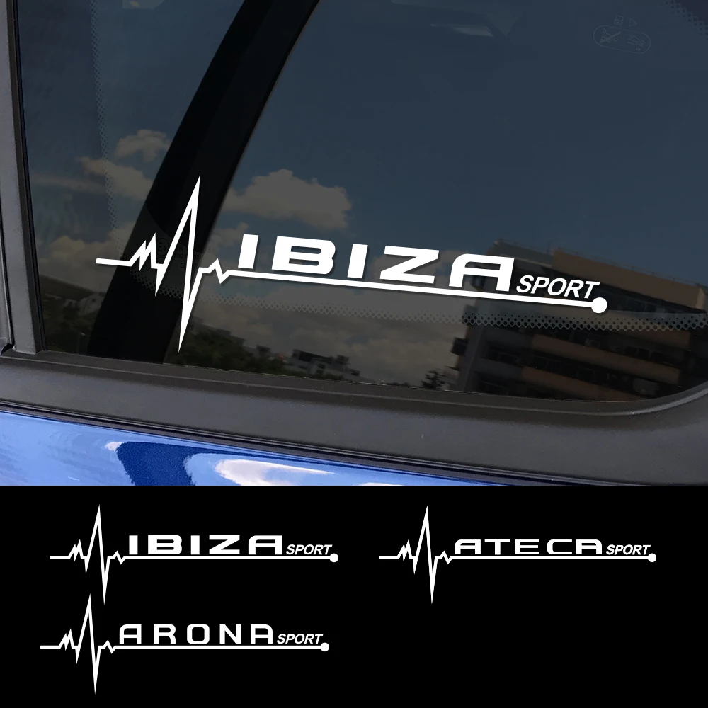 2PCS For Seat Leon MK3 MK2 Ibiza 6J 6L Ateca Arona Arosa Auto Captivating Side Window Stickers Vinyl PVC Decal Car Accessories