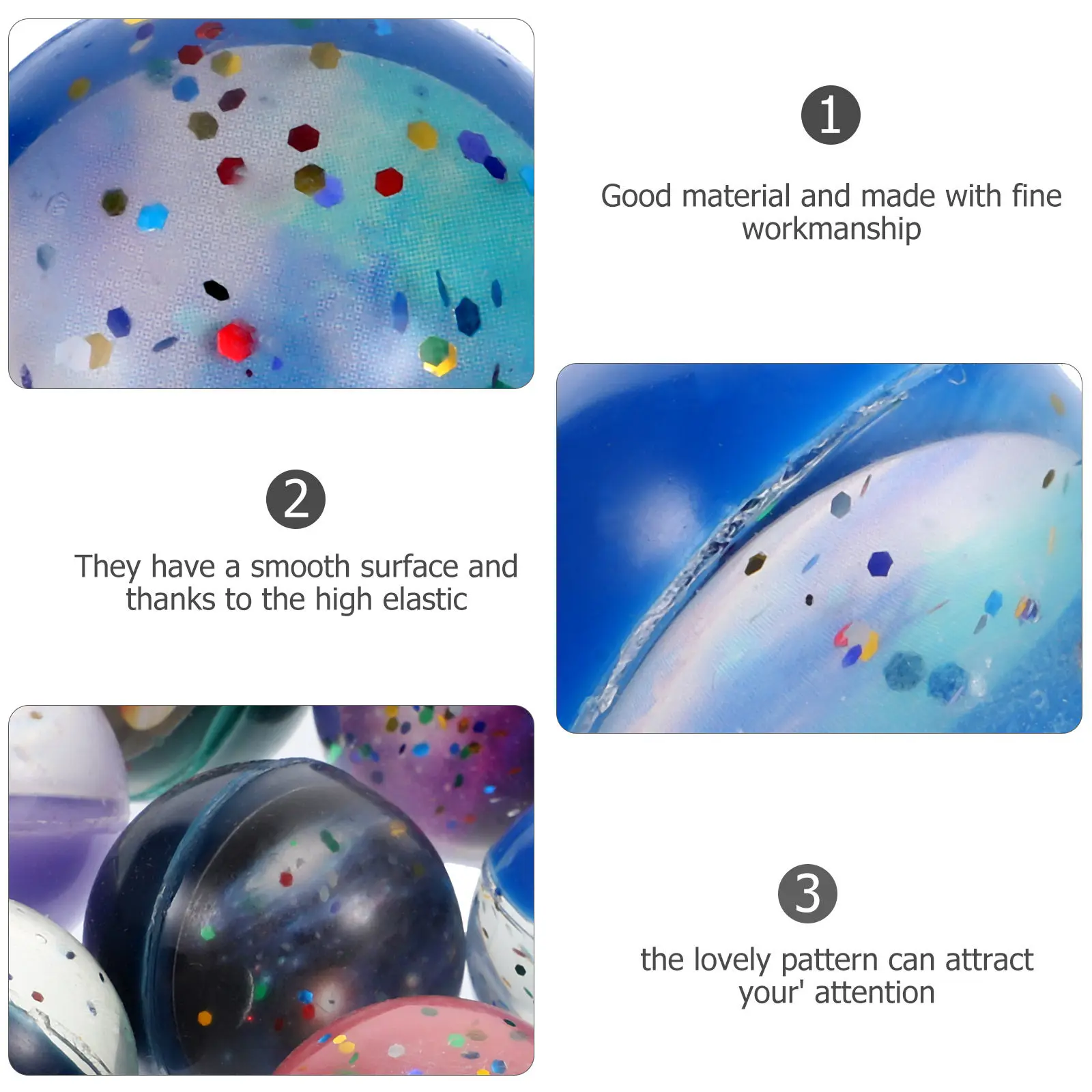 

Набор из 10 эластичных мячей для снятия стресса, круглые маленькие декоративные мячи для вечеринок, с высоким отскоком, для игр на улице