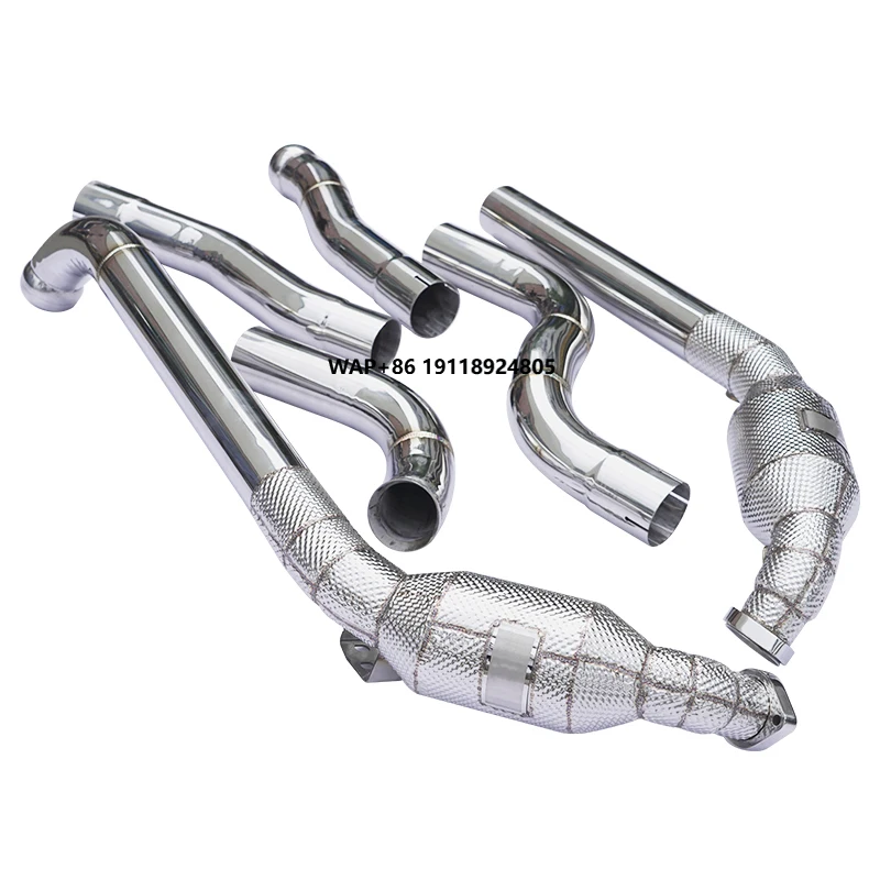

High Performance Exhaust Catalytic Converter Downpipe 304 Stainless Steel Pipes Car Exhaust Downpipe for Benz AMG C63 W204