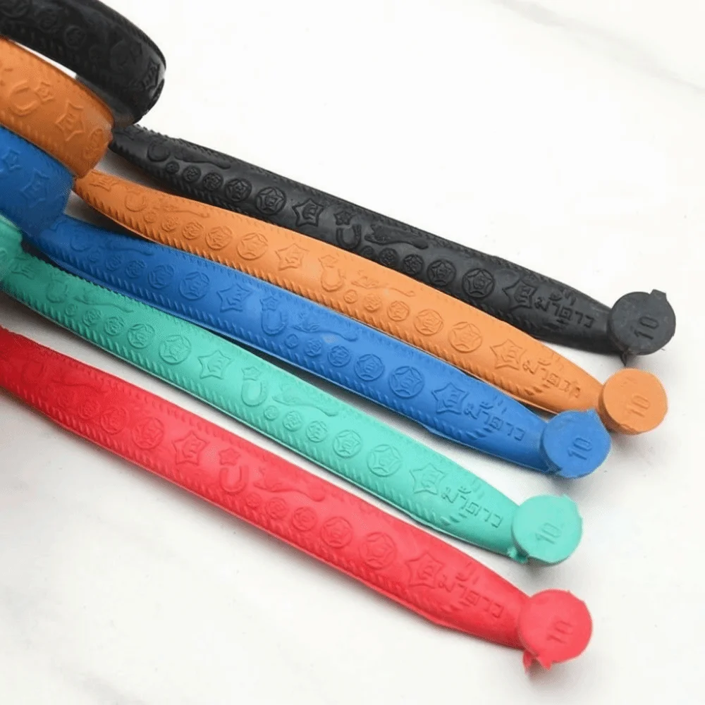 1 Pair Thai Style Thong Sandal Replacement Strap Solid Color Wear-Resistant Crossbody Straps Rubber Three-Point Clip