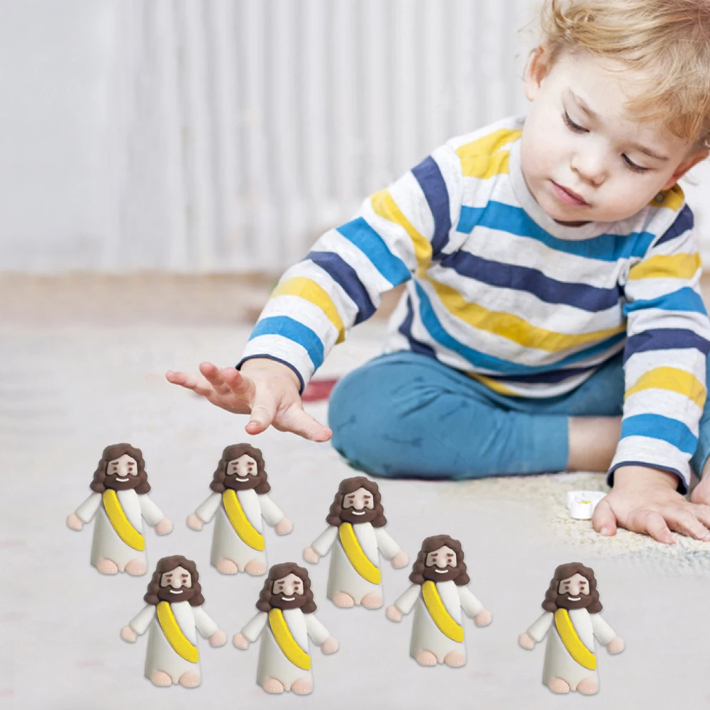 24Pcs Easter Little Jesus Figurine Christ Savior Jesus Figurines Bulk Easter Jesus Toy for Easter Egg Stuffers for Baptism Gifts