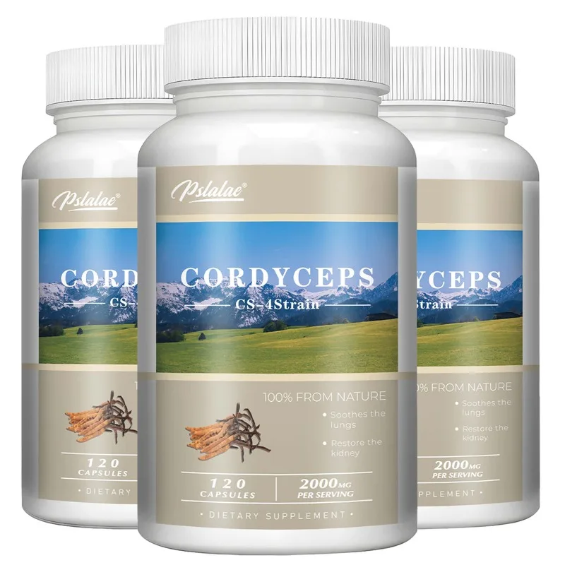 

Cordyceps Capsules - Stamina and Energy Support, Helps Immune & Cardiovascular Health, Brain Supplement for Memory and Focus