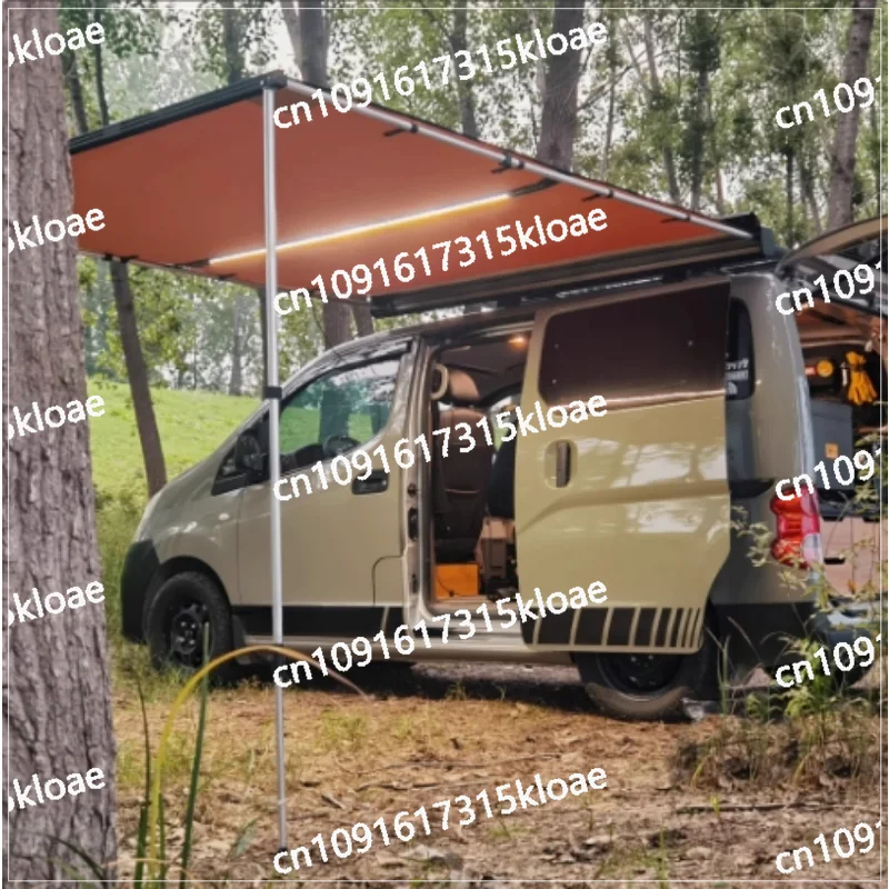 Outdoor Aluminum Shell Alloy Hard Shell Car Side Tent Vinyl RV Awning Canopy Side Tent Camping Car Rear Roof