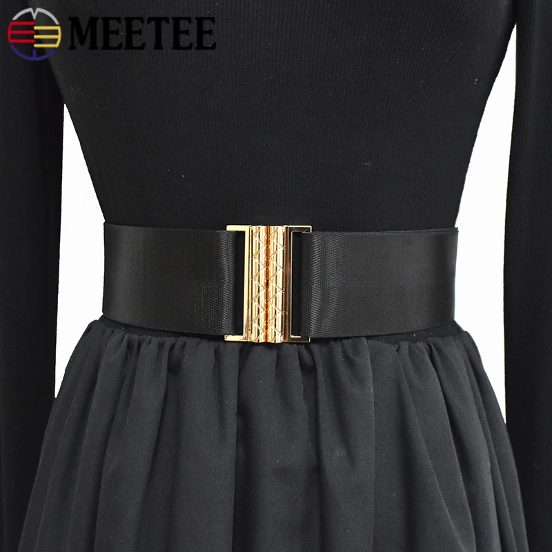 Meetee 1-5Pcs 50mm Metal Belt Buckle Women Coat Garment Waistband Buttons Decor Hasp Clasp DIY Sewing Hardware Accessories