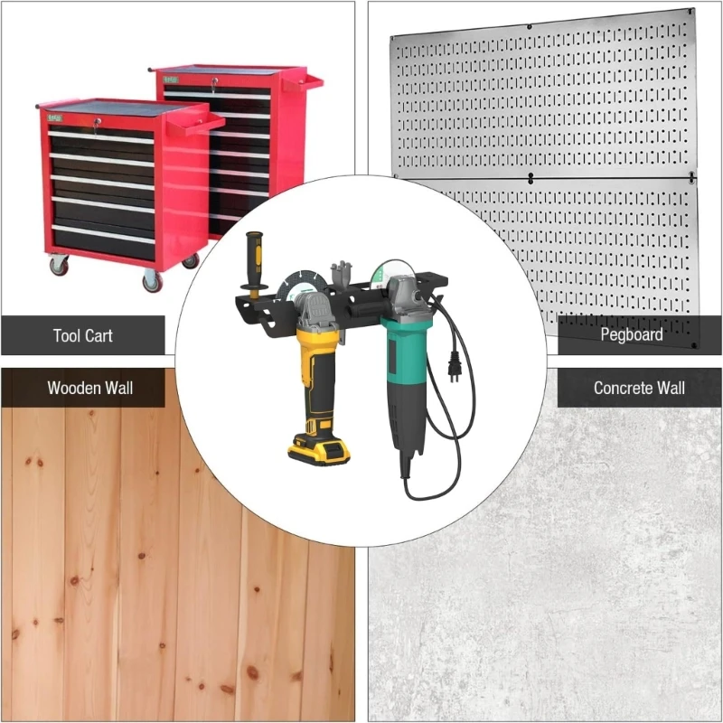 2 Chiếc Máy Mài Góc Giá Đỡ Đứng Giá Tường Có Giá Để Đồ Cho Cờ Lê
