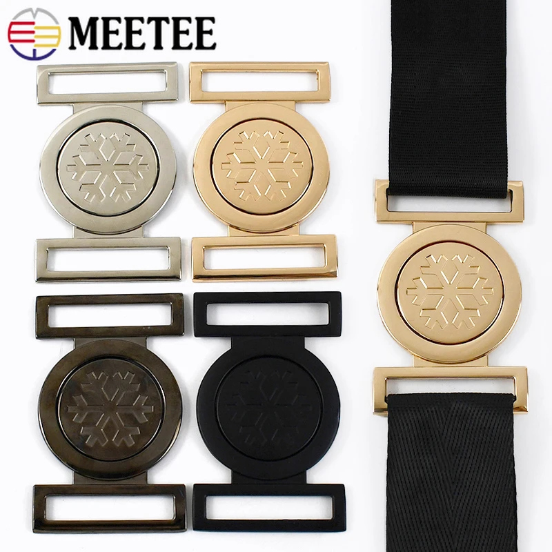 مشبك معدني لحزام Meetee للنساء ، مشبك مزخرف للمعطف ، ملابس حزام الخصر ، ملحقات أجهزة الخطاف المفاجئة ، 40: 1 إلى 10: