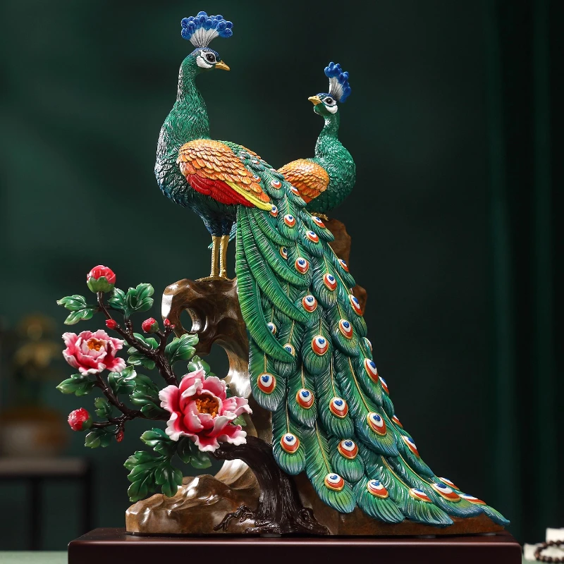 

Цвет медный, богатый благоприятный павлин, орнамент для дома, гостиной, входа, офиса, украшения, подарки на новоселье