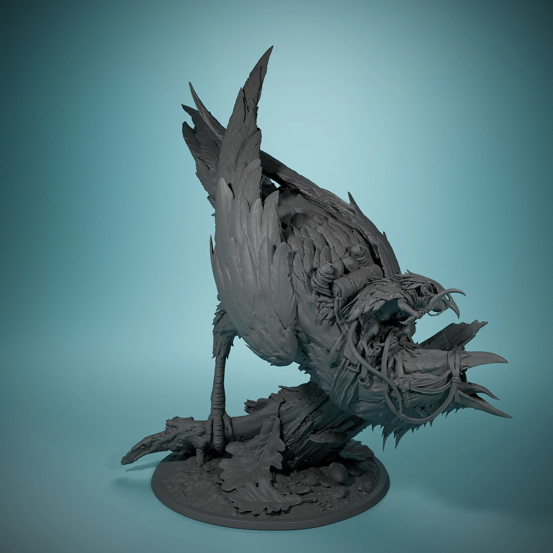 Raven - Resin 3D Miniatures - For Tabletop Tactical Gaming Role Playing - Game Room Dressing - Hand Painted Models
