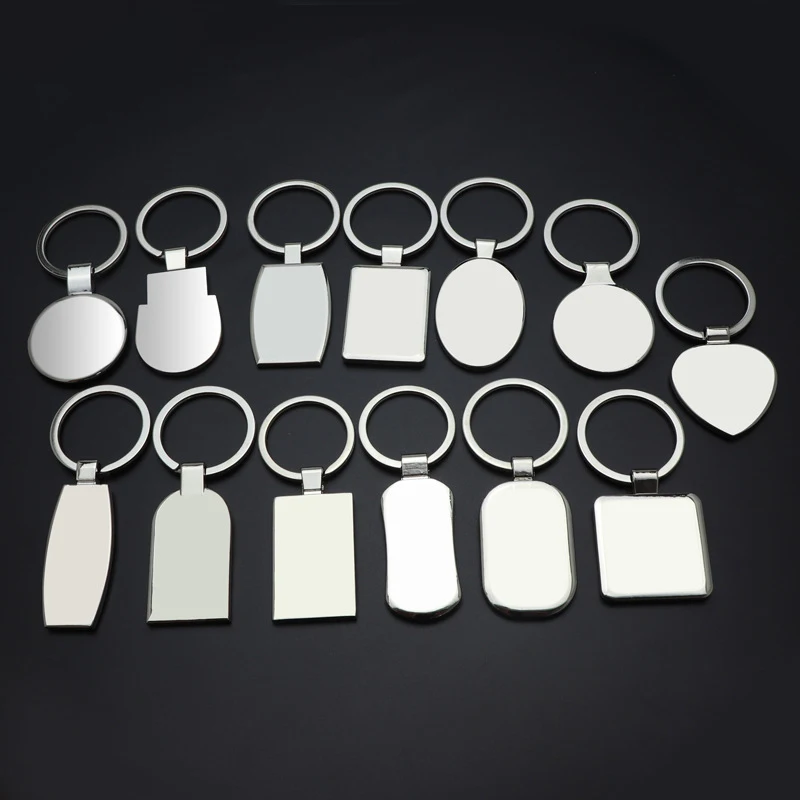 Metal Keychain Blank Keychain Stainless Steel Keyplate DIY Metal Keychain