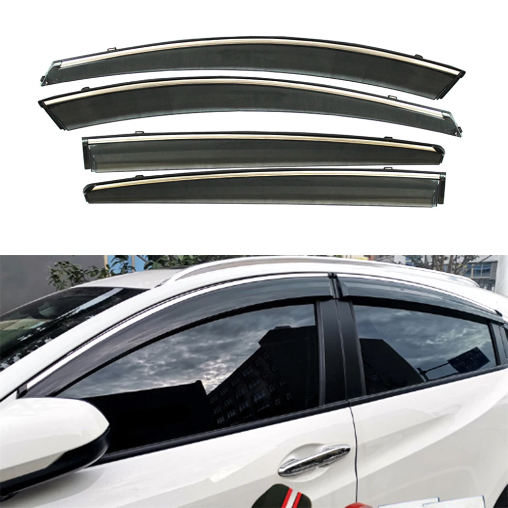 

4Pcs/set Car Window Sun Visor Rain Shield Cover Trim Styling For Honda Vezel 2015-2022 2023 Exterior Car Accessories