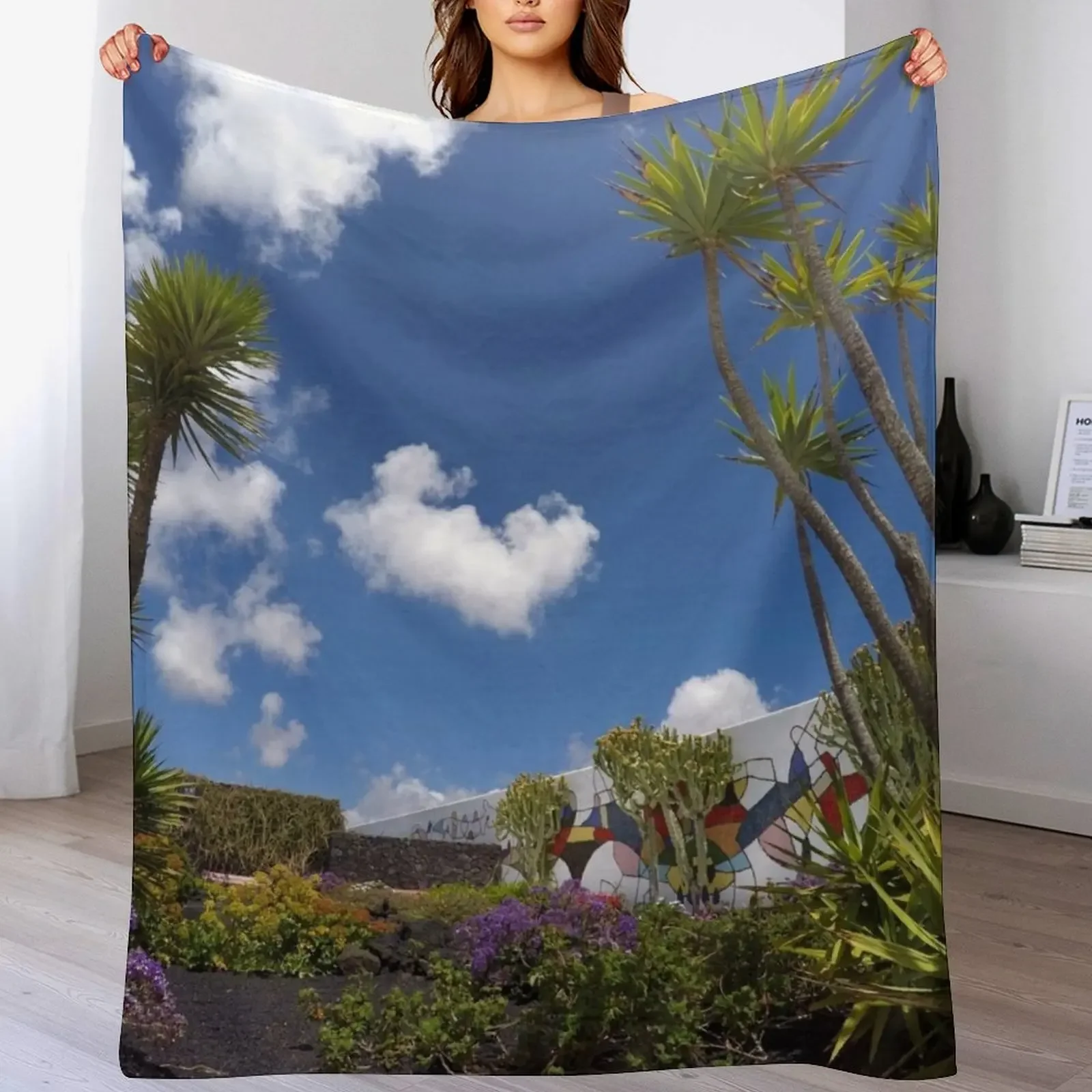 

New Cesar Manrique Fundacion Mural Wall Garden Throw Blanket Picnic Vintage christmas decoration Beach Blankets