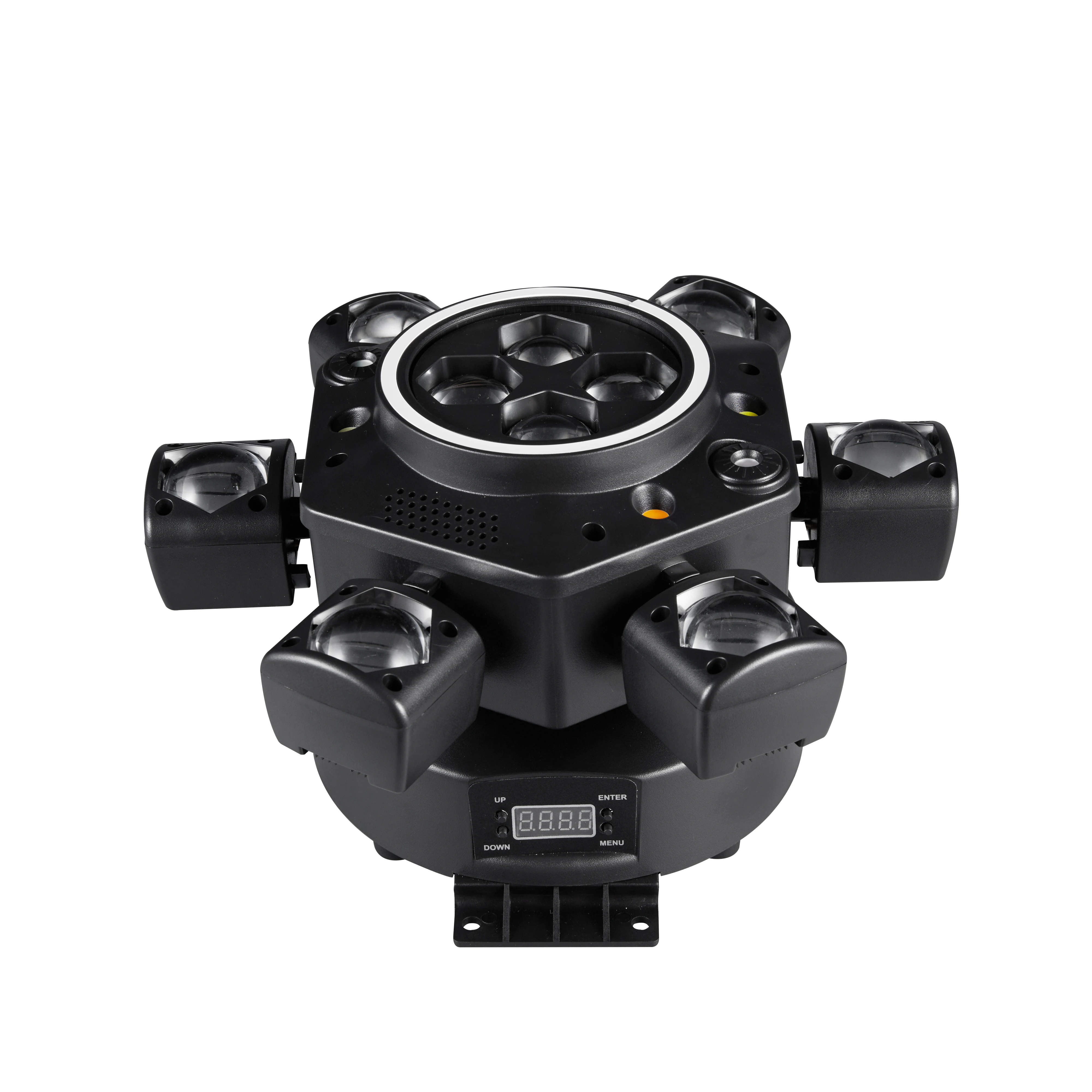 150W 6-Arm Bee Eye Effect Light Full Plastic RGBW White Golden Strobe Laser DMX512 26CH for Bar Party Bar KTV Performance