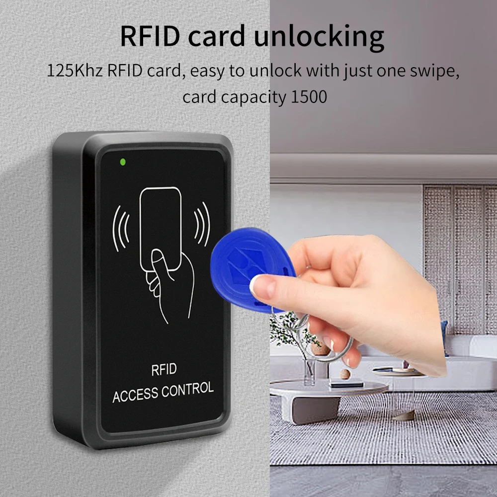 مستقل 125 كيلو هرتز التحكم في الوصول لوحة المفاتيح نظام لوحة المفاتيح تتفاعل الوصول تحكم قارئ بطاقات 10 قطعة Keyfobs لنظام قفل المنزل #3