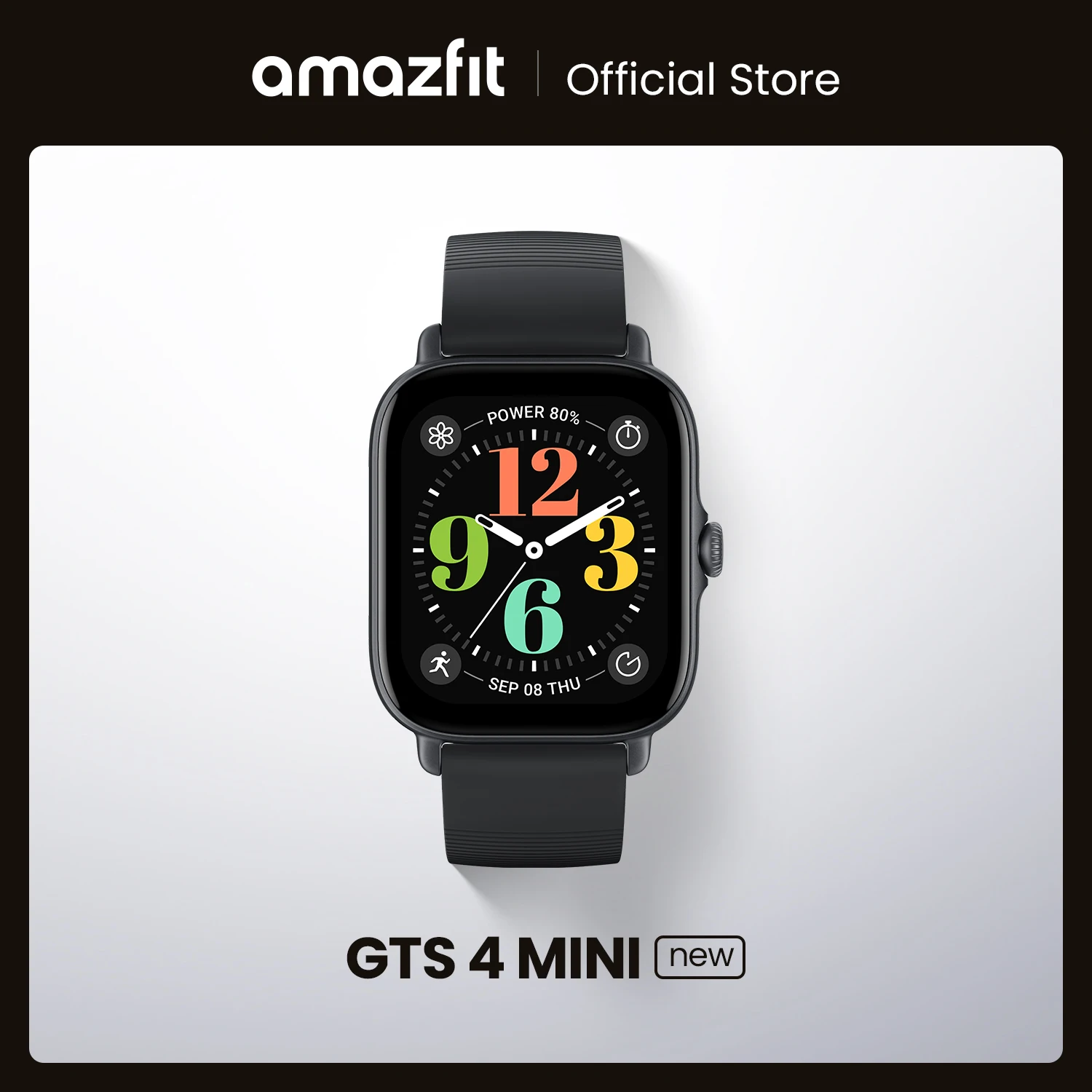 Amazfit-Mini Smartwatch GTS 4 mini new com Alexa Freqüência Cardíaca Integrada de 24H, 150 Modos Esportivos, Relógio Inteligente, Novo