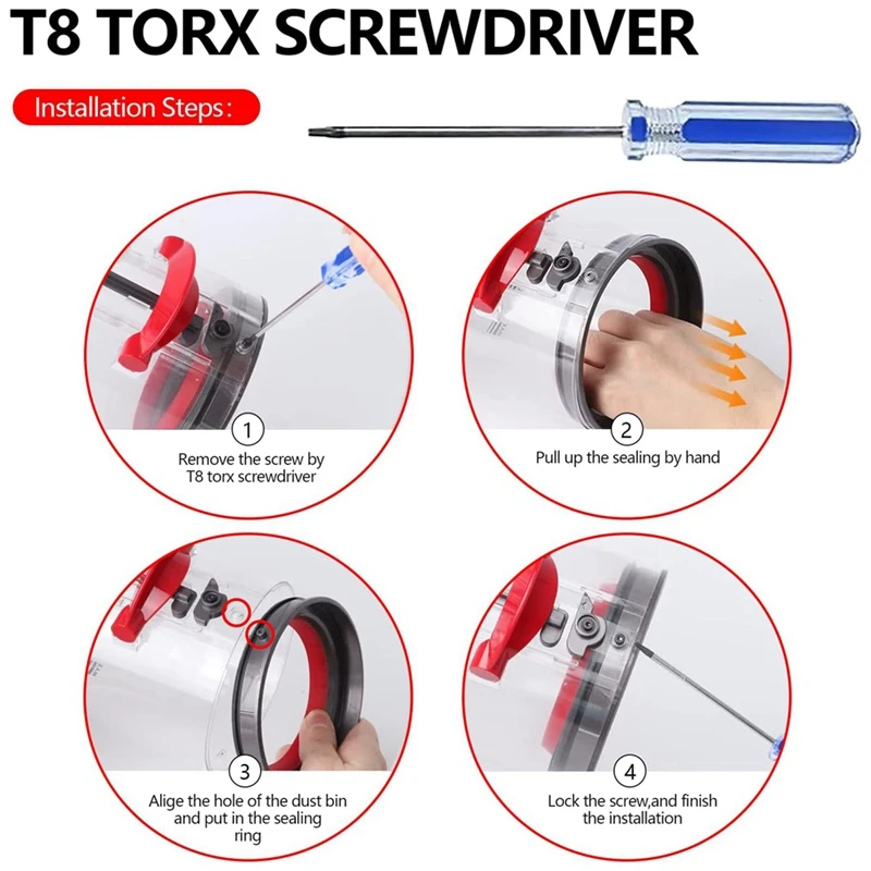 Dust Bin Bucket Top Fixed Sealing Ring Replacement For Dyson V11 V15 SV14 SV15 SV22 Dirt Cup Parts Vacuum Cleaner Accessories